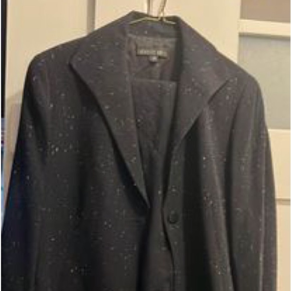 Lafayette 148 NWT navy boucle suit wool silk